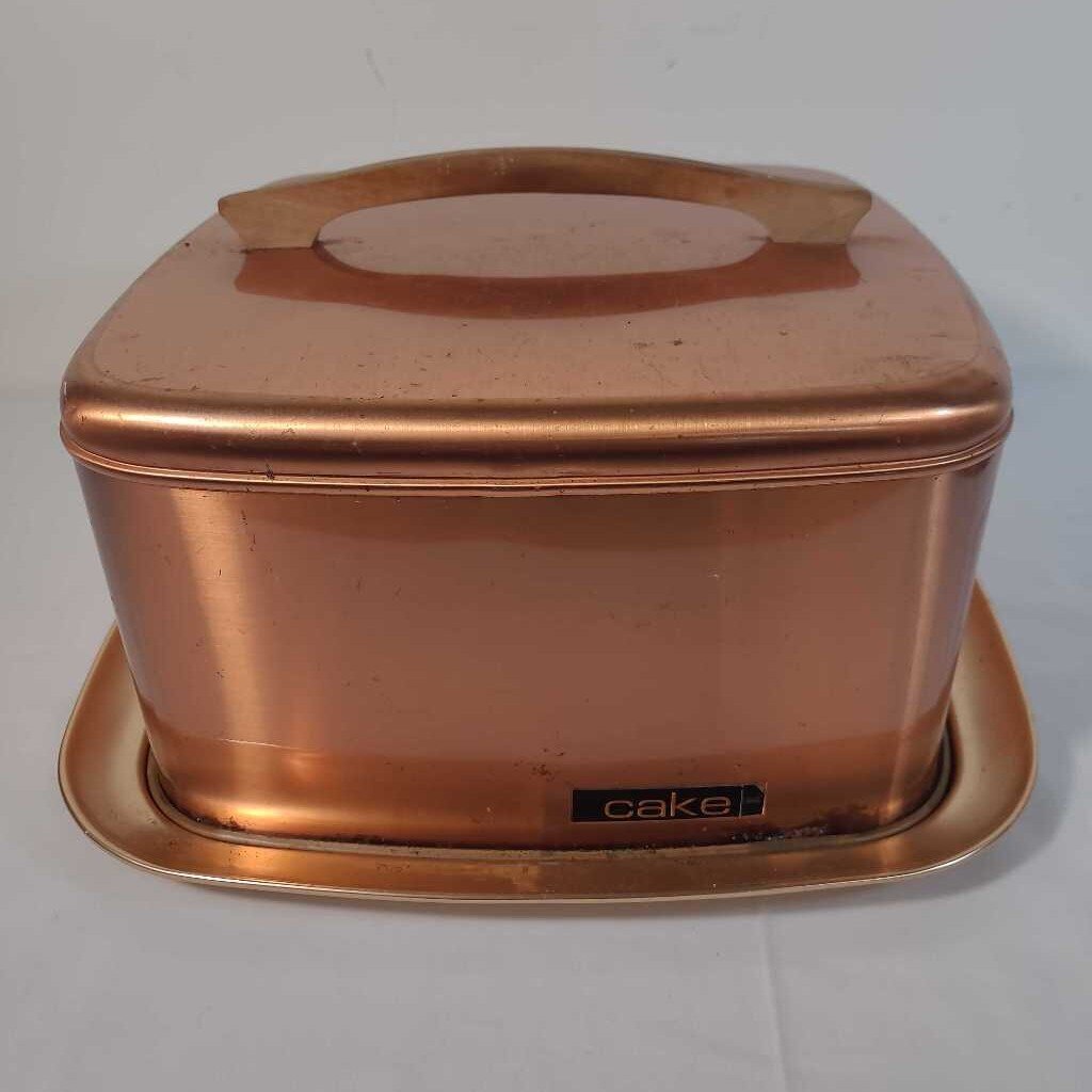 VTG SQ LINCOLN COPPER CAKE CARRIER