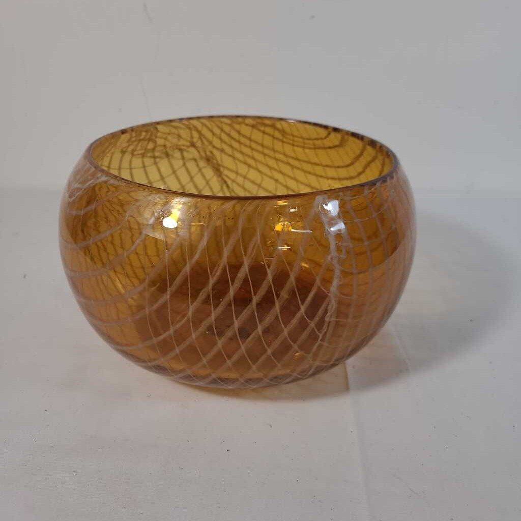 ORANGE GLASS BOWL