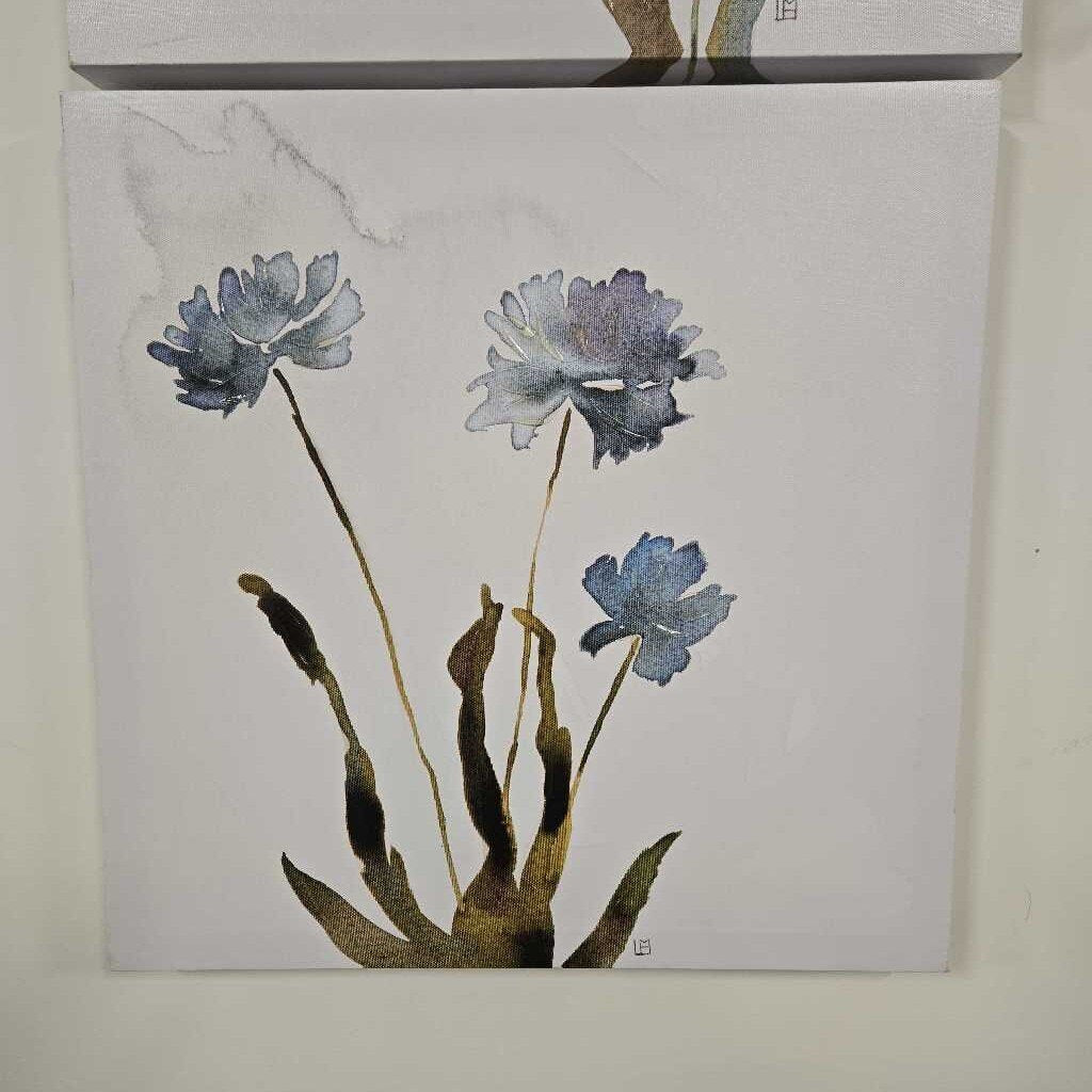 BLUE FLORAL CANVAS A
