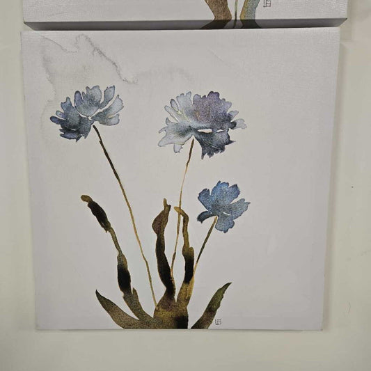 BLUE FLORAL CANVAS A