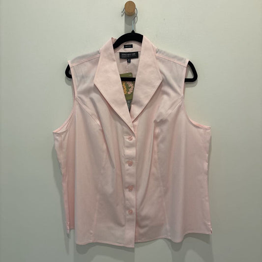 NWT JONES NEW YORK SLEEVELESS COLLARED TOP