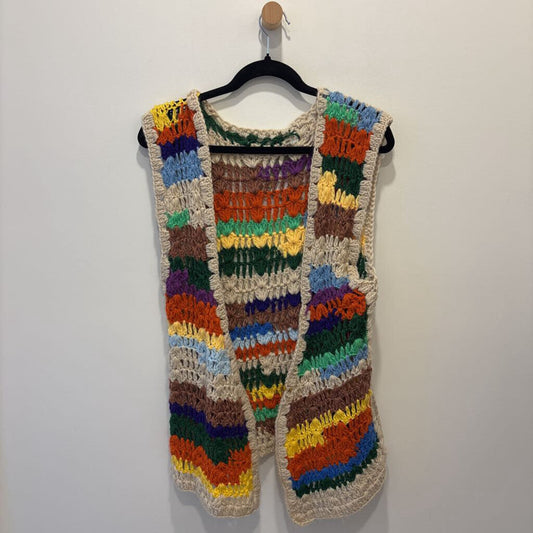 MULTICOLOUR GRANNY SQUARE VEST