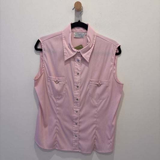 ZAK'S - SLEEVELESS BUTTON DOWN TOP