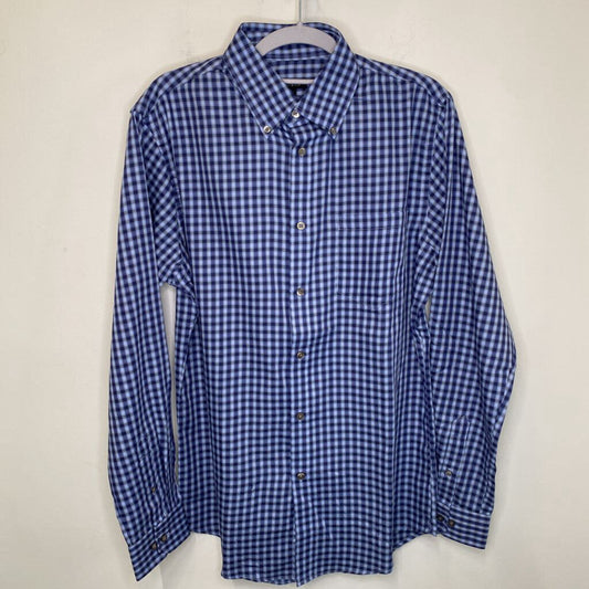 VAN HUESEN - BLUE CHECK L/S BUTTON-UP