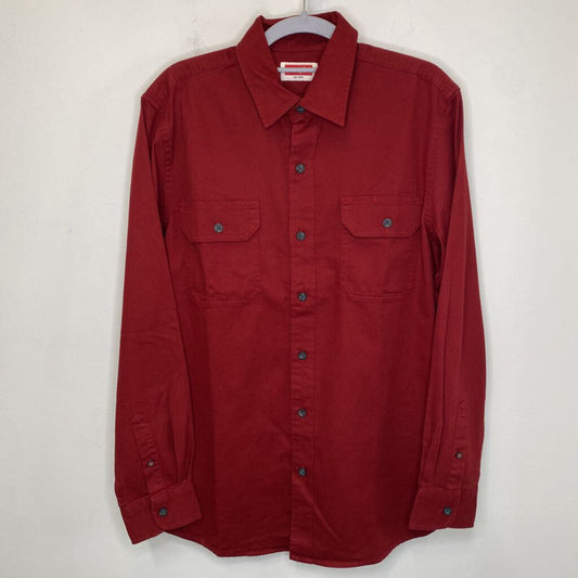 WRANGLER - RED L/S BUTTON-UP