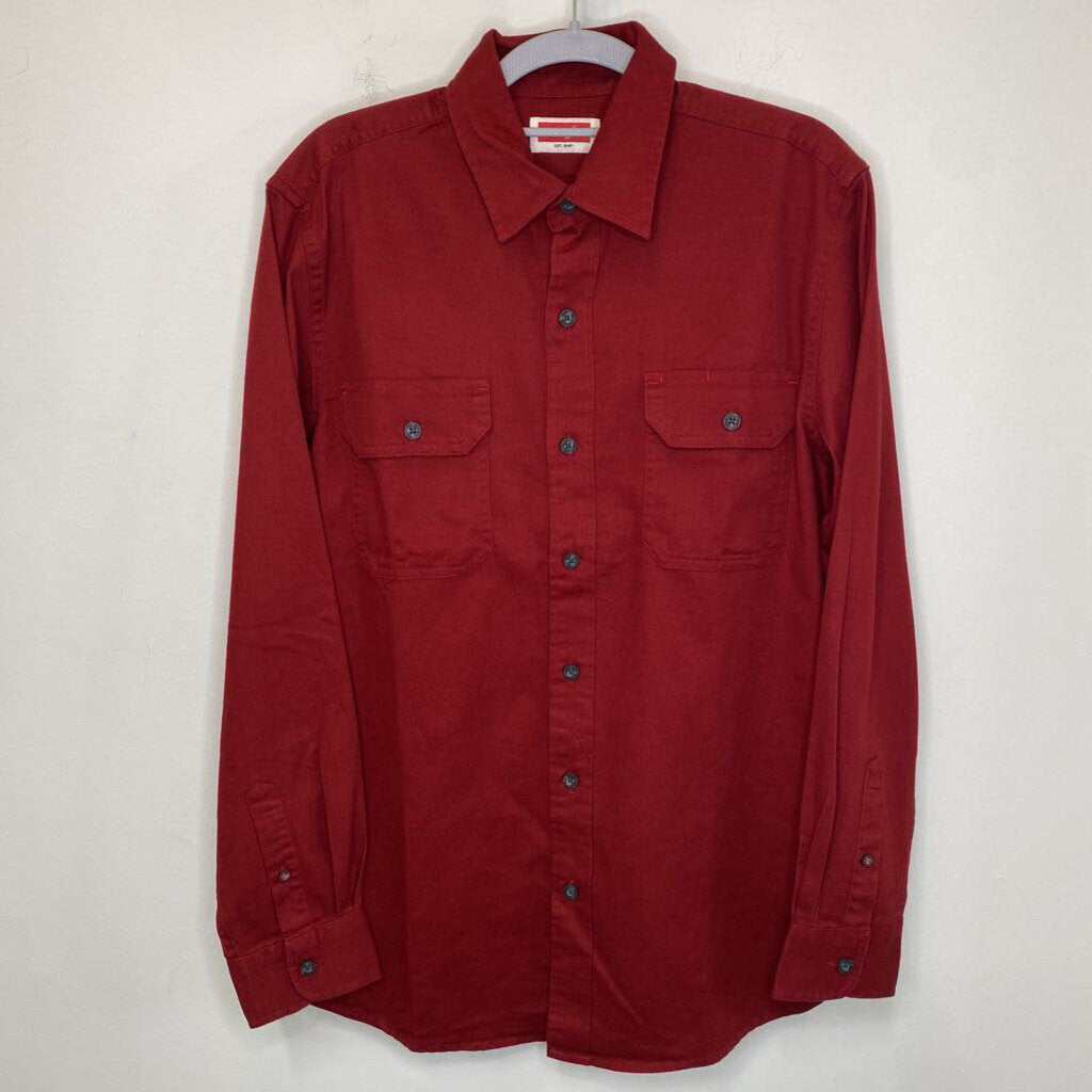 WRANGLER - RED L/S BUTTON-UP
