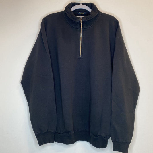 COZY CREEK - BLACK QUARTER-ZIP SWEATER
