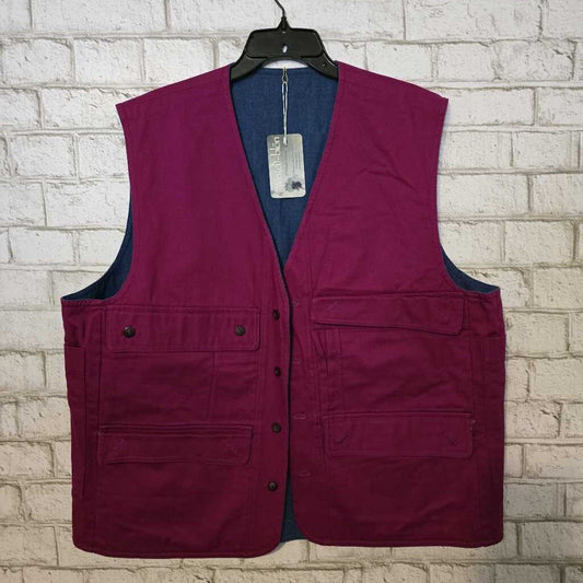 Handmade Reversible Vest - Pink/Denim