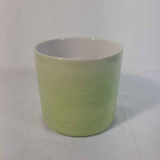 GREEN CERAMIC FLOWER POT