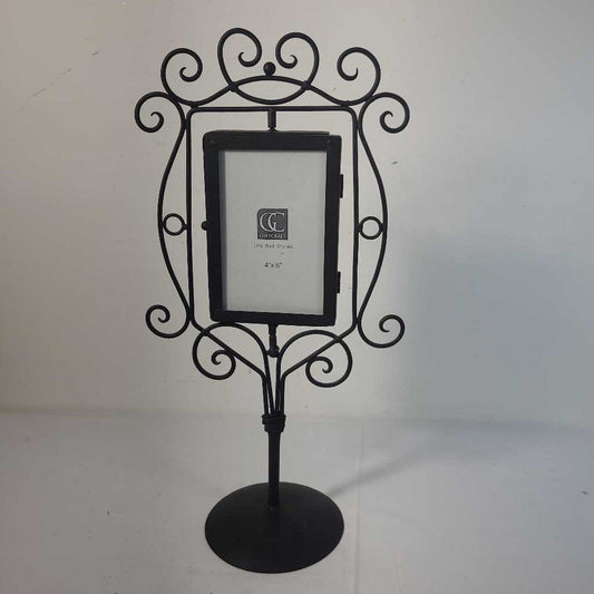 BLACK METAL PICTURE FRAME STAND