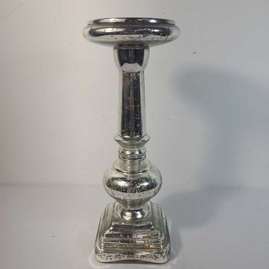 MERCURY GLASS CANDLE HOLDER