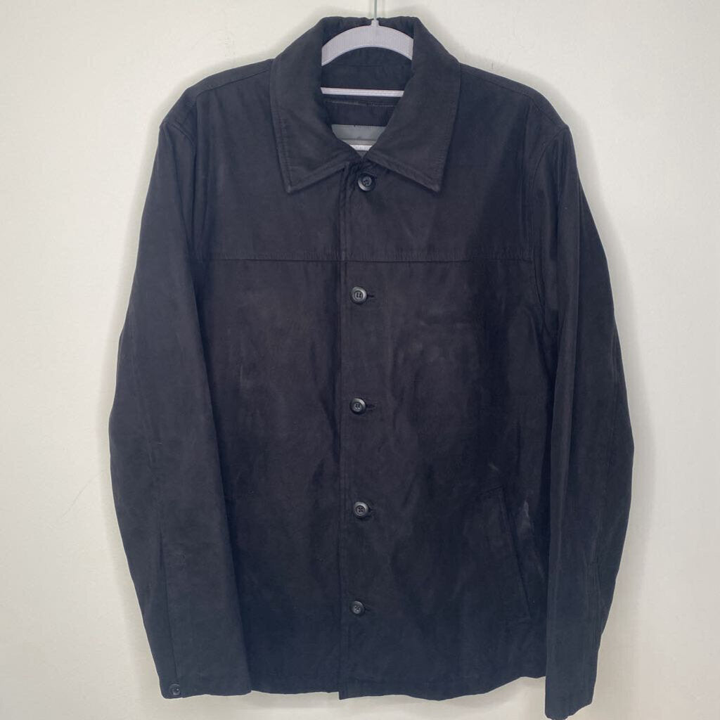 NEXUS APPAREL - BLACK BUTTON-UP COAT