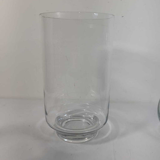 FOOTED GLASS VASE