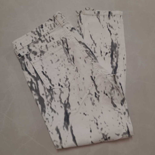 BLACK & WHITE "SPLATTER" JEANS