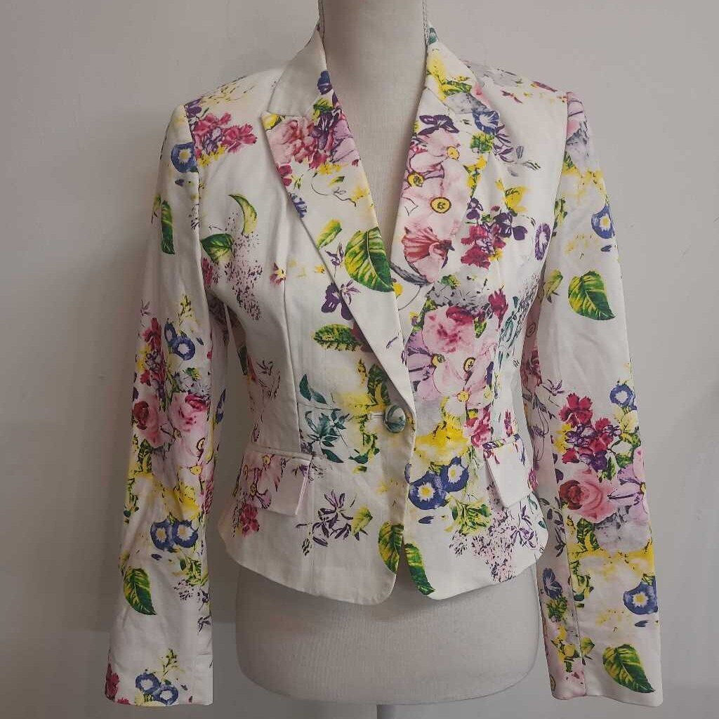 FLORAL CROPPED BLAZER