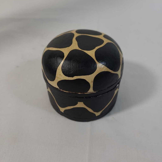 WOOD GIRAFFE LIDDED DISH