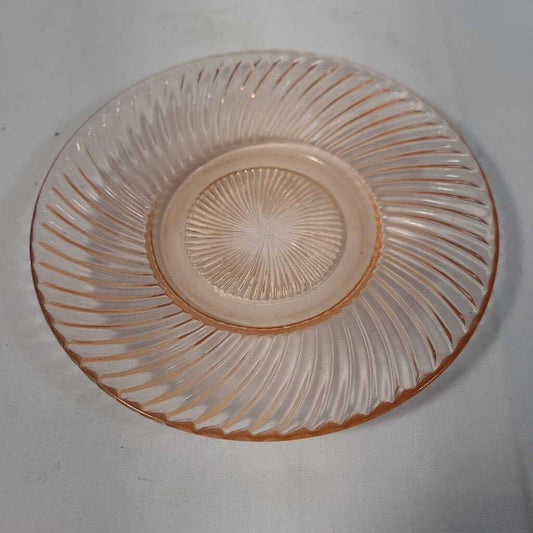 PINK DEPRESSION GLASS PLATE
