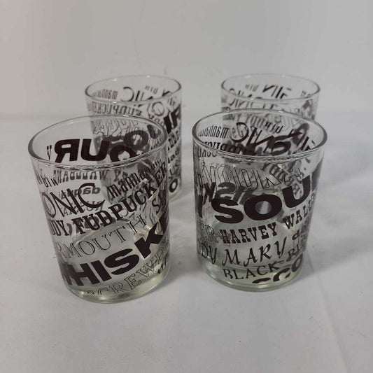 S/4 VTG WHISKEY ROCKS GLASSES