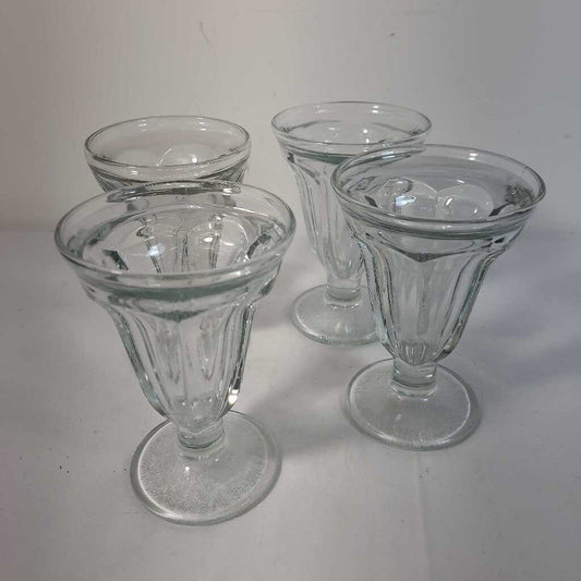 S/4 VTG ICE CREAM GLASSES