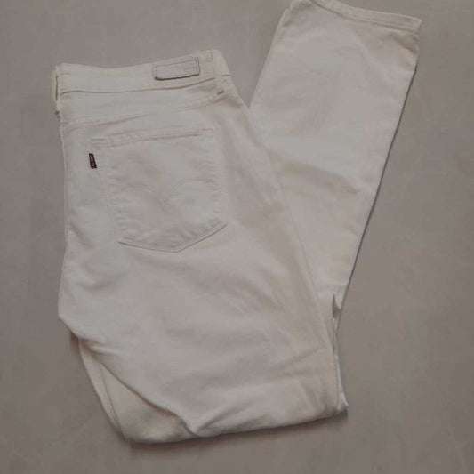 WHITE LEVI'S STRAIGHT LEG JEANS