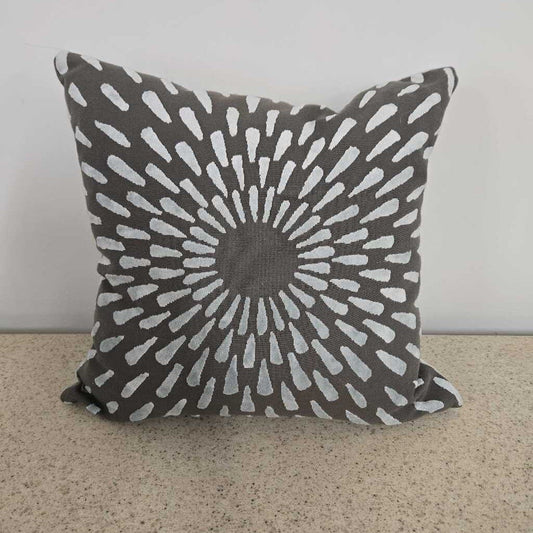 BLUE/GREY STARBURST DOWN FILLED PILLOW