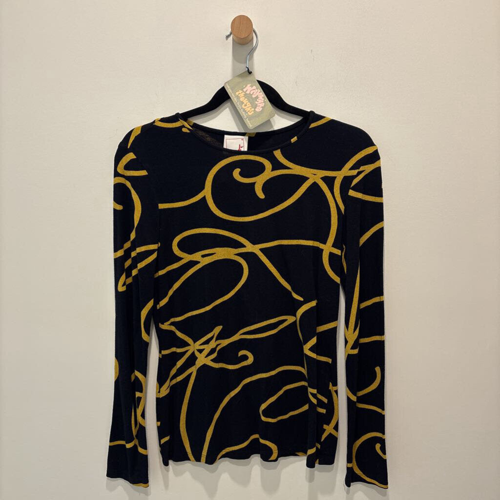 MONDI - BLACK LONG SLEEVE KNIT SHIRT