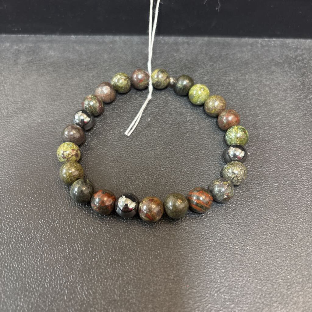 Dragon Bloodstone with Hematite 4mm