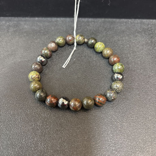 Dragon Bloodstone with Hematite 4mm
