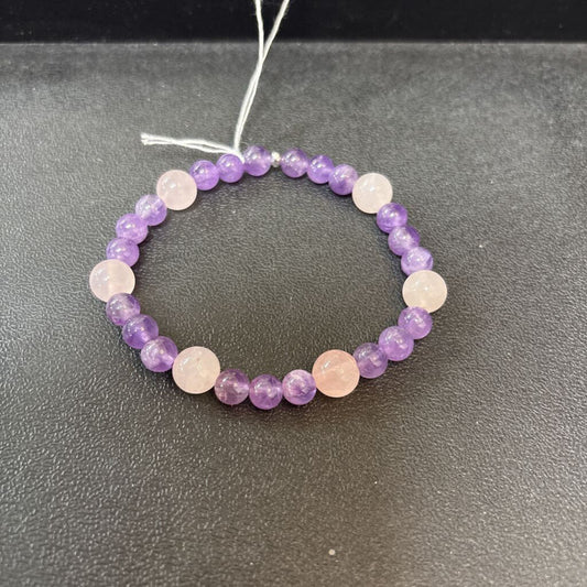 Amythyst 6mm Rose Quartz 8mm