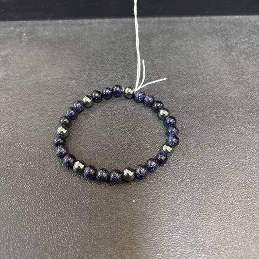 Dark Purple Sparkle and Hematite