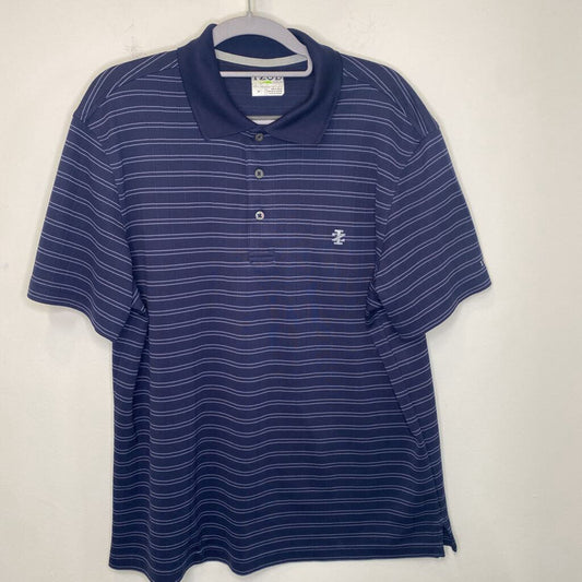 MENS BLUE STRIPED GOLF SHIRT