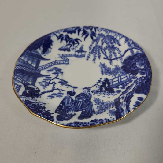 VTG ROYAL CROWN DERBY "BLUE MIKADO" SAUCER