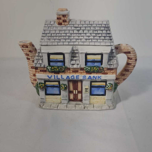 VTG VILLAGE BANK TEAPOT