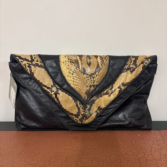 Leather & Snake Skin Clutch