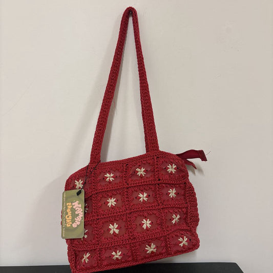 FLORAL CROCHETED SHOULDER BAG