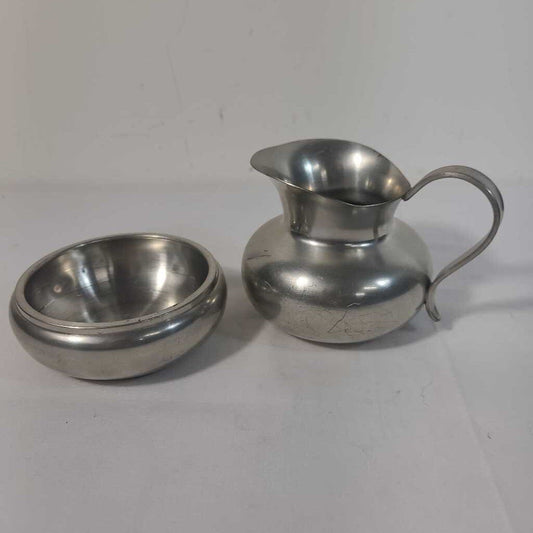 NORWAY PEWTER CREAM & SUGAR
