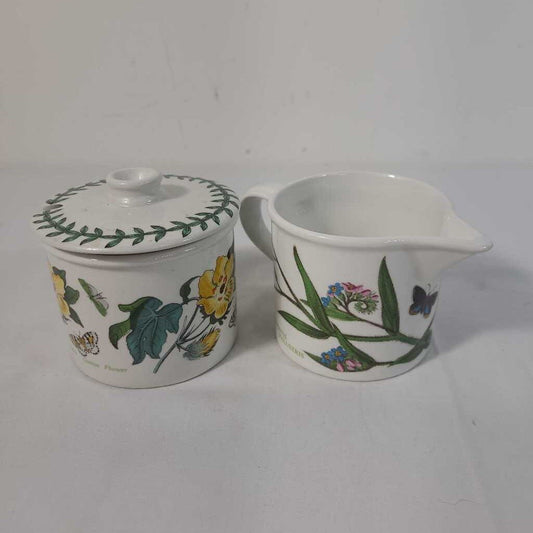 PORTMEIRION BOTANICAL GARDEN CREAM & SUGAR SET