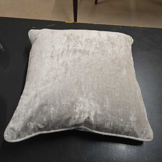 DOWN FILLED GREY VELVET PILLOW