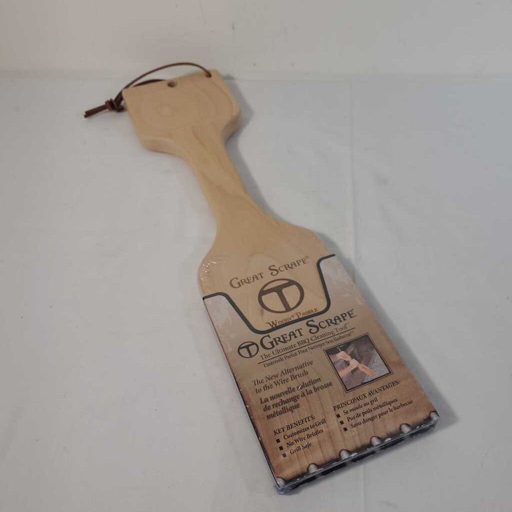 THE GREAT SCRAPE WOOD BBQ TOOL
