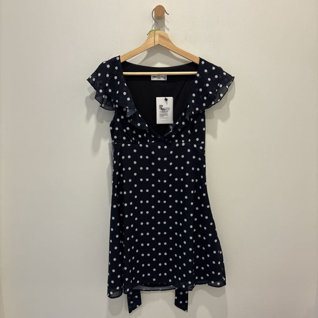 PRINCESS POLLY POKA DOT DRESS WITH TAGS