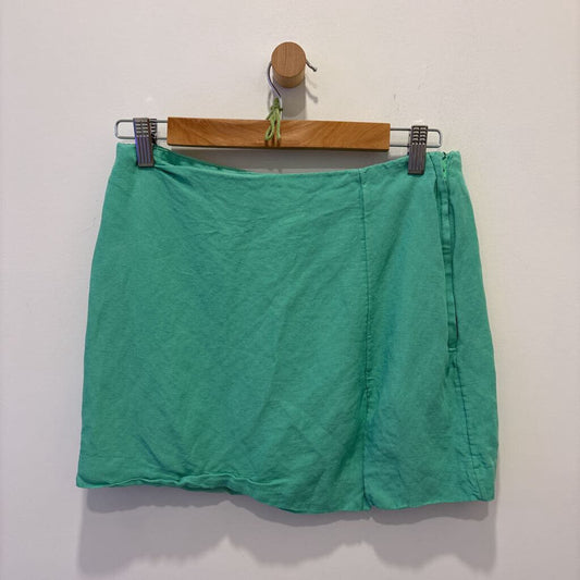 HM GREEN LINEN SKIRT