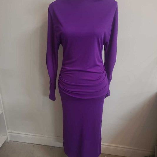 PURPLE FITTED DRESS