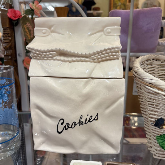 VINTAGE PAPER BAG STYLE COOKIE JAR