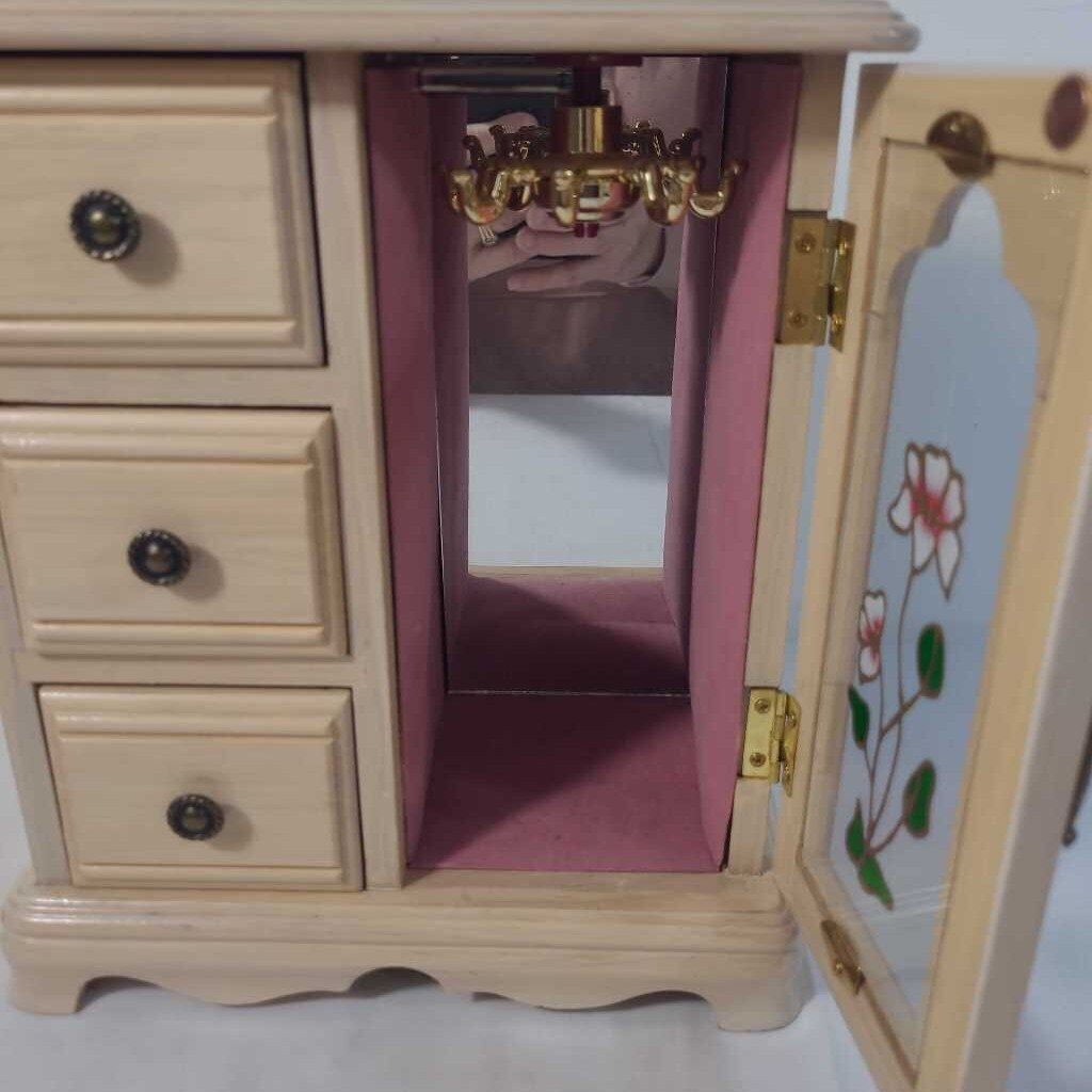 WOOD 3 DRAWER JEWLERY BOX