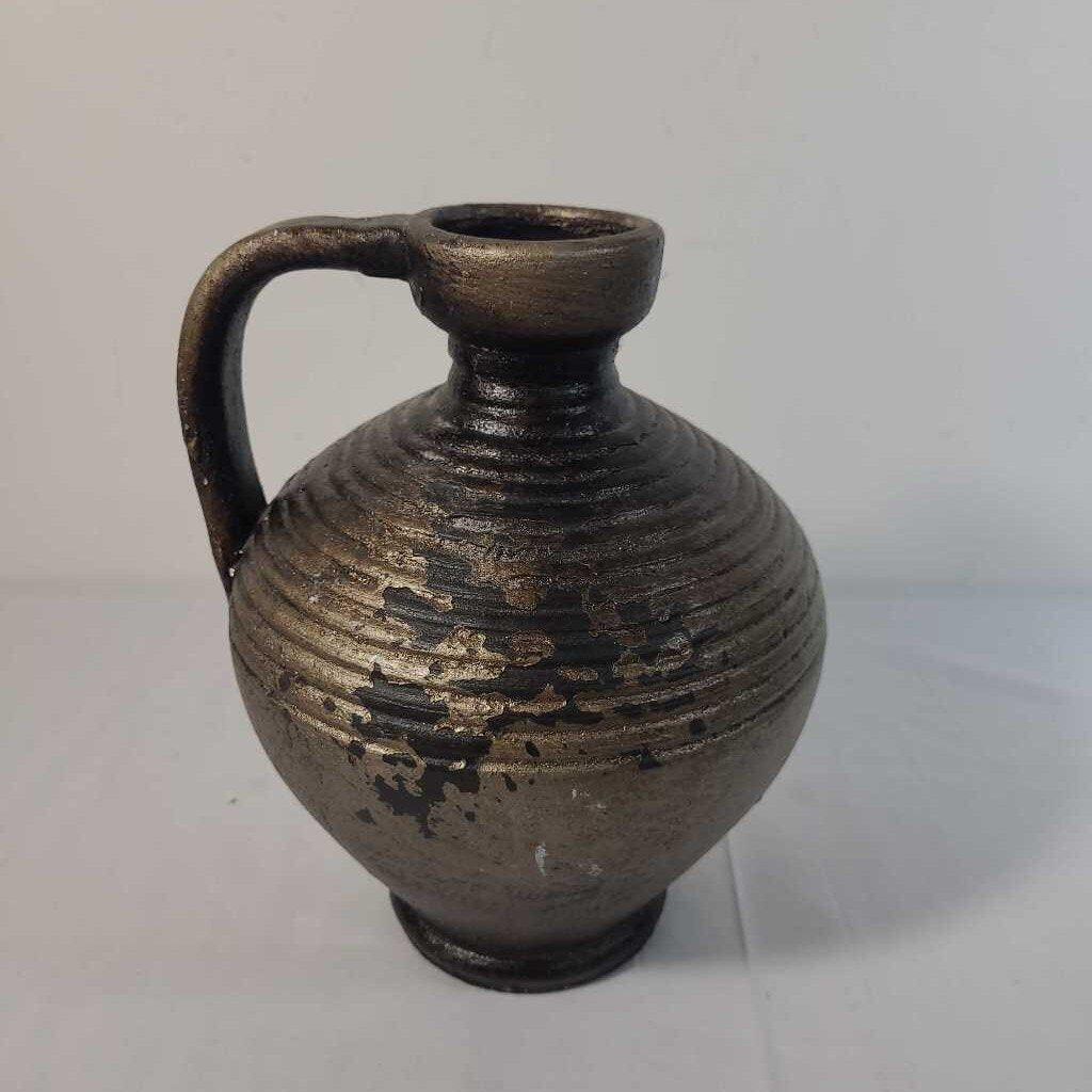 RUSTIC METALLIC GLAZE POTTERY PITCHER