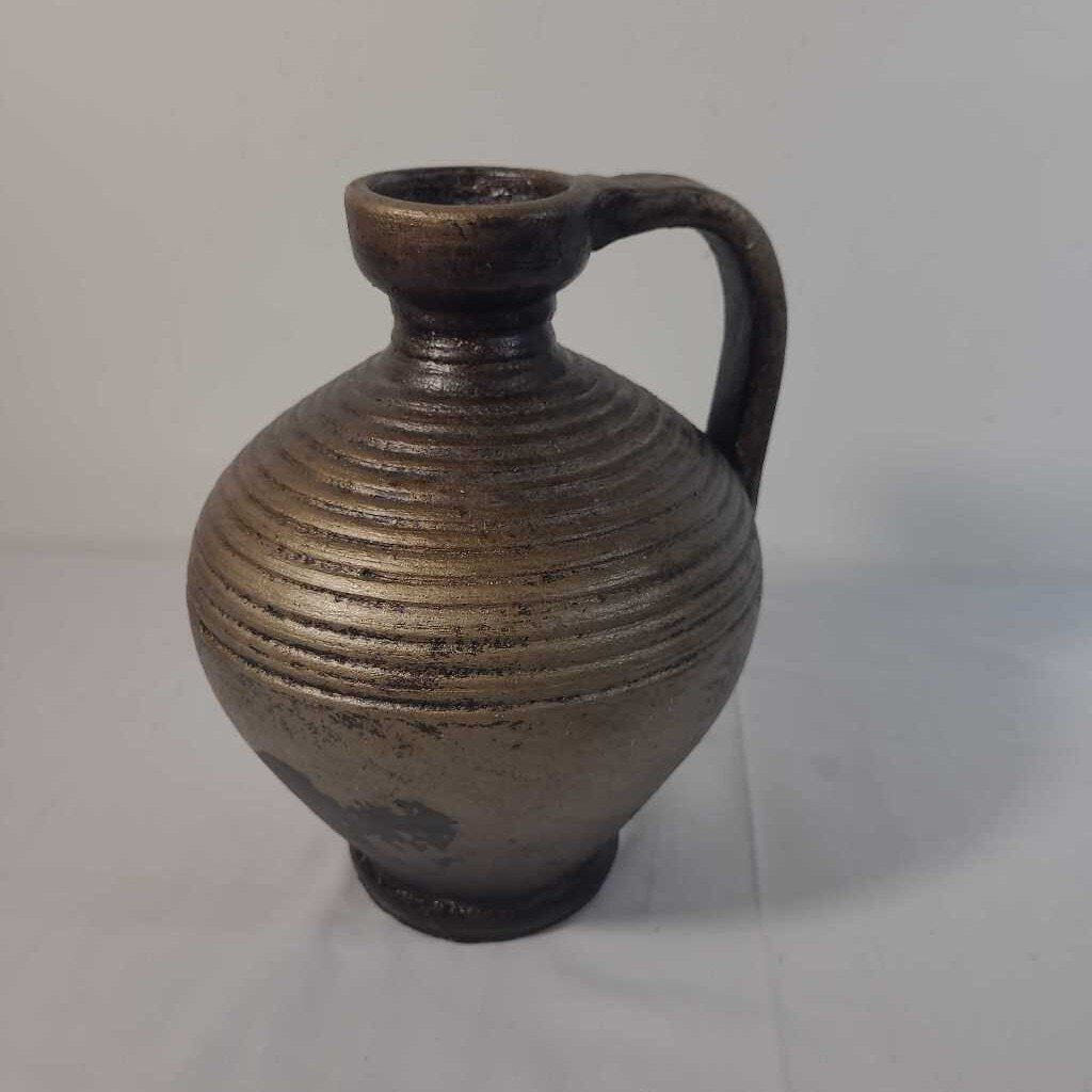 RUSTIC METALLIC GLAZE POTTERY PITCHER