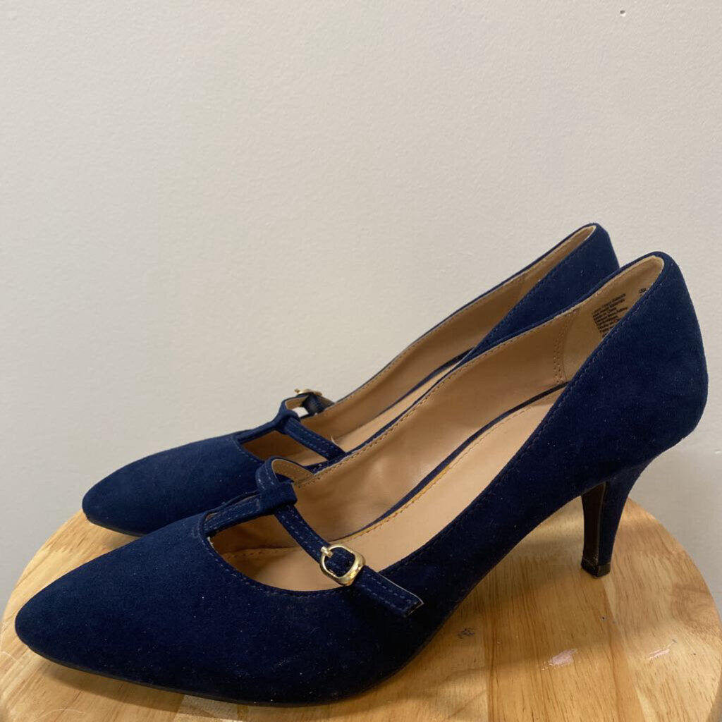FIONI - NAVY POINTED HEELS