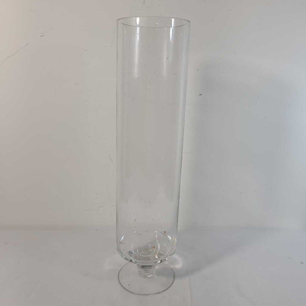 GLASS PEDESTAL VASE