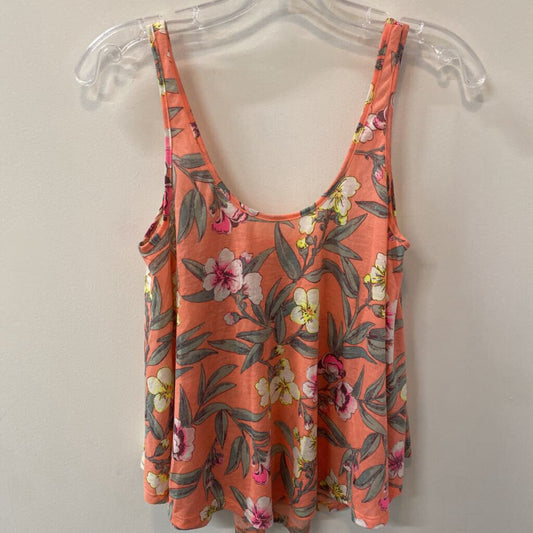 AMERICAN EAGLE - CORAL FLORAL TANK TOP