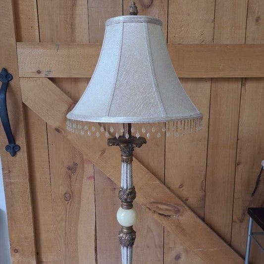 GOLD CRACKLE FLOOR LAMP